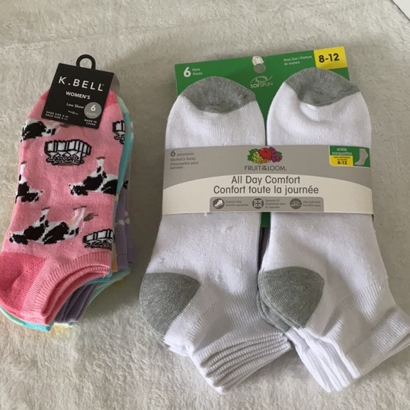 Fruit of the Loom White and Gray Athletic Socks 12 pairs - Picture 1 of 5